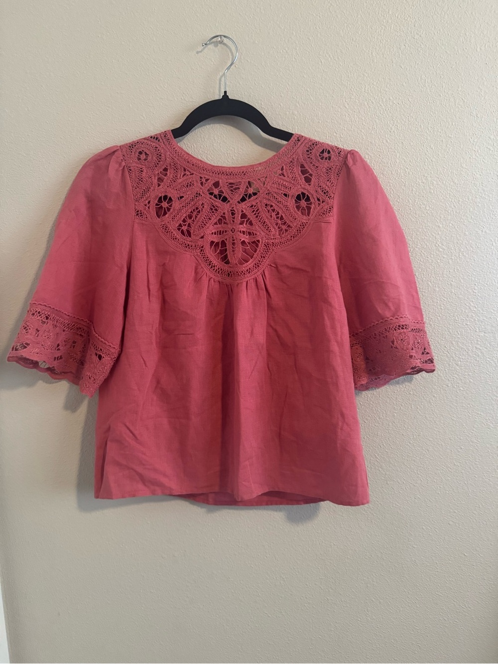 Sezane Milani Blouse - Size 34 - Rosewood